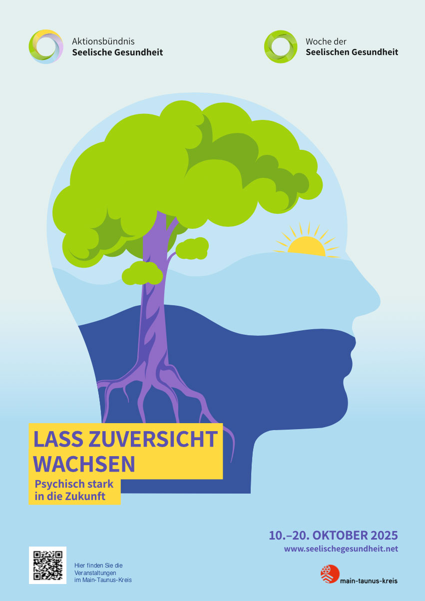 Lass Zuversicht wachsen - Psychisch stark in die Zukunft. Plakat der Veranstaltung